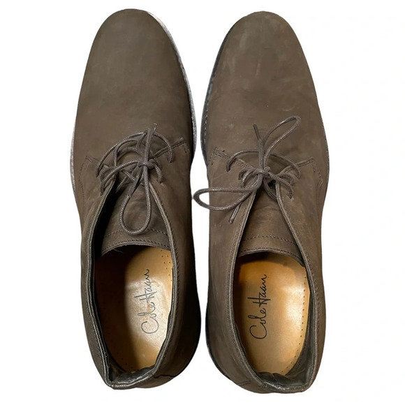 Cole Haan Men’s Brown Suede Lace Up Chukka Ankle Boot Shoe Size 12 - Picture 2 of 10